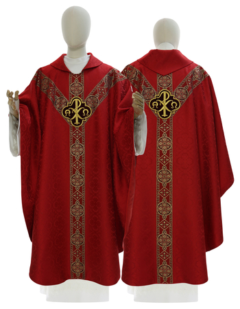 Chasuble semi-gothique "Alfa & Omega" Y211-C25