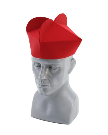 Red biretta 3 corner B-7