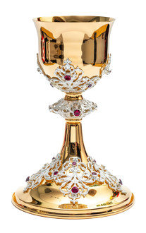 Calice de messe orné de rubis