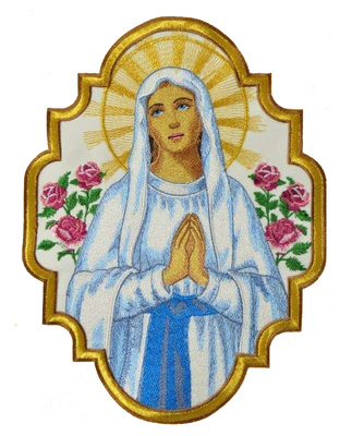 Embroidered Applique "Mother of God"