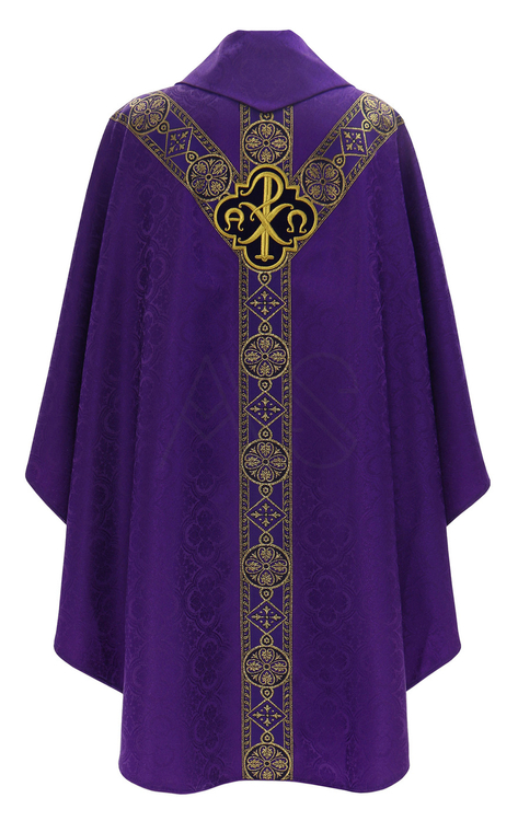 Chasuble semi-gothique "Alfa & Omega" Y211-F25