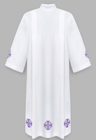 Alb with purple Jerusalem crosses A4-F