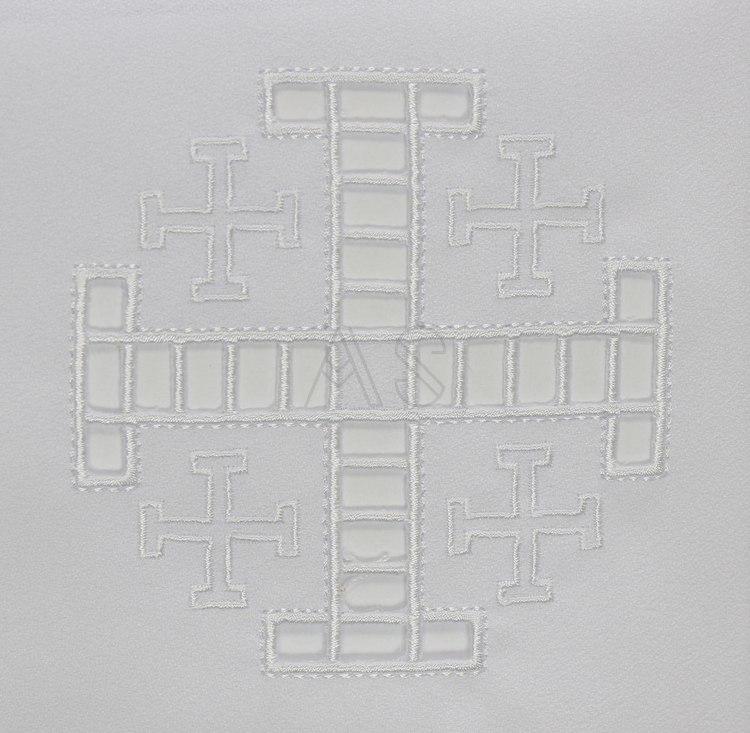 Alb with white Jerusalem crosses A4-B