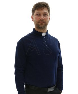 Polo a maniche lunghe PD-G blu navy