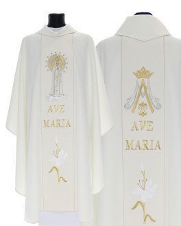 Chasuble gothique "Notre-Dame de Fatima" 728-Kg