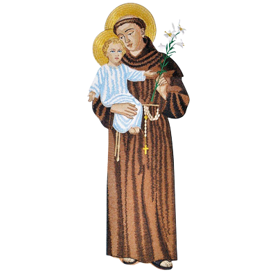 Aplique bordado "Santo Antoni"