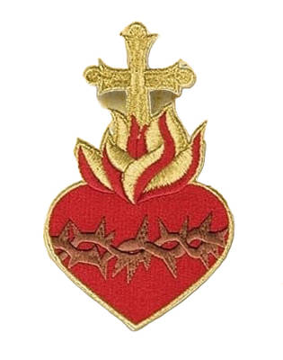 Applique brodée "Coeur de Jésus"