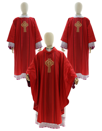 Gotische Kasel, Dalmatik "Keltisches Kreuz" SET-886-31