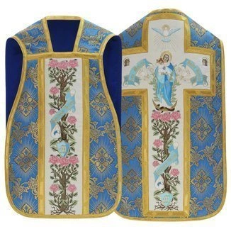 Chasuble romaine mariale "Ave Maria" R473-N9