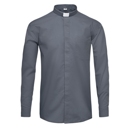 Chemise de prêtre graphite, manches longues KD-SZ2
