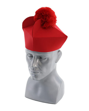 Red biretta 3 corner B-6