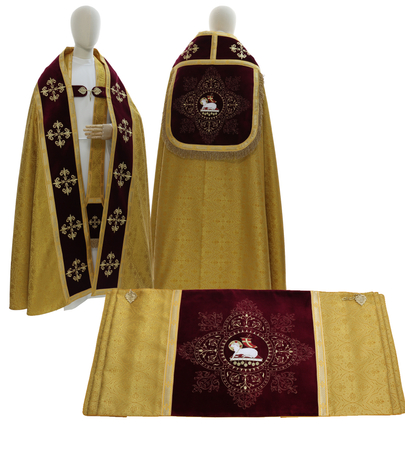 Piviale Romano con velo "Agnello" SET-WKT559