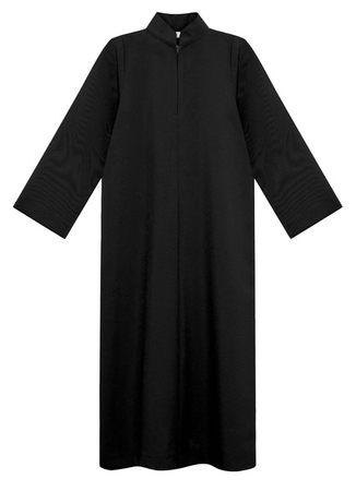 Black minister's cassock ASC3-CZ