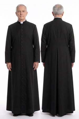 Black classic cassock CASS-CZ