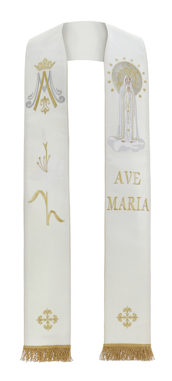Étole gothique "Notre-Dame de Fatima" SH728-Cf