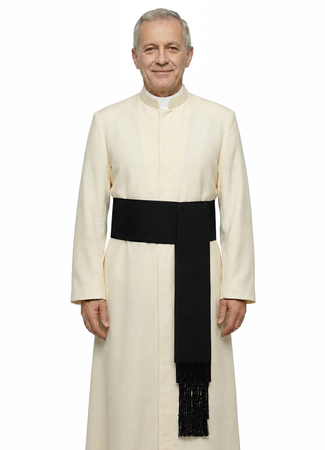 Black cincture for cassock CIN-CZf