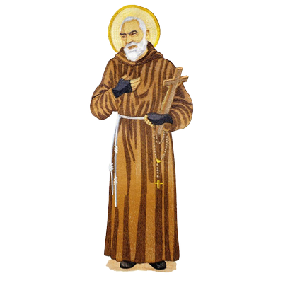 Embroidered Applique "Holy Father Pio"