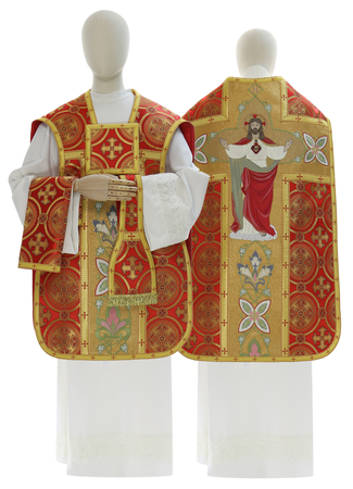 Casulla romana "Sagrado Corazón de Jesús" R479-C8
