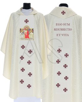 Chasuble gothique "Jésus est ressuscité" 425-K25