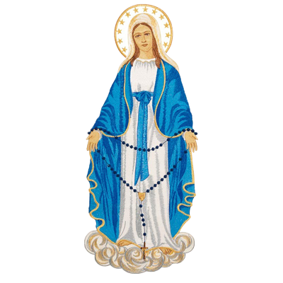 Applique brodée "Notre-Dame du Rosaire"