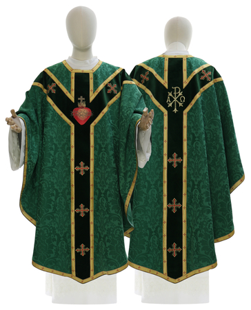 Chasuble semi-gothique "Coeur de Jésus" GY829-AZ26