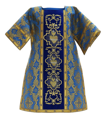 Dalmatique romaine "Coeur de Jésus, Marie, Joseph" DR822-AN9