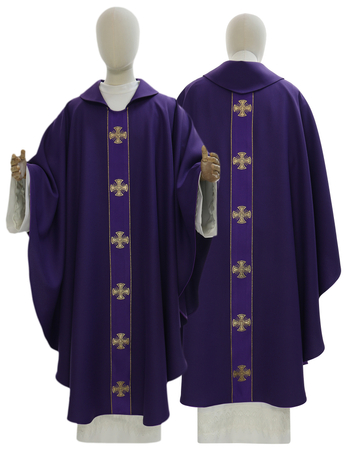 Gothic Chasuble "Maltese Crosses" 104-F