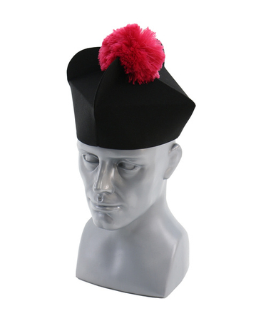 Black biretta 3 corner B-3