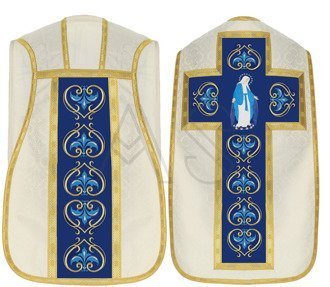 Chasuble romaine mariale "Notre-Dame des Grâces" R448-KN25