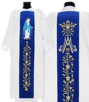 Dalmática gótica mariana D629-ABN25