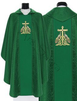 Casulla gótica "Tema del pavo real" 758-Z25